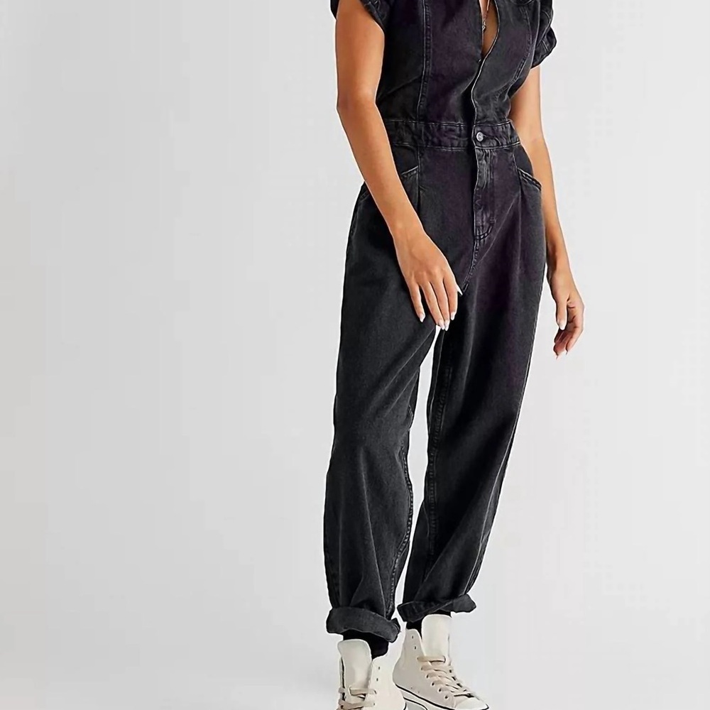 Free People Marci Denim Jumpsuit
